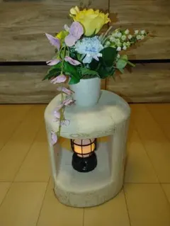 天然ひのき切り株 くりぬきスツール 椅子 テーブル フラワースタンド