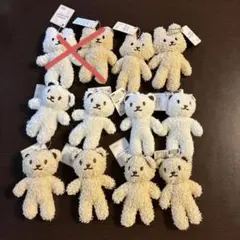 新品未使用　うさぎ　くま　マスコット 10匹　ボールチェーンつき　キーホルダー