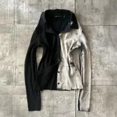 ZARA リメイク風 クロップド丈 長袖リブニット y2k グランジ ダークコア