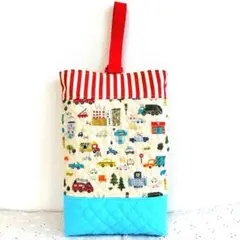 上履き入れ　ハンドメイド　車