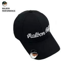 新品 マルボンゴルフ　キャップ Malbon Golf 帽子 男女兼用 黒色