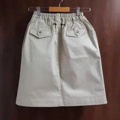 【美品 新品・未使用】bebe 子供服 チノスカート ベージュ 綿100%のサムネイル