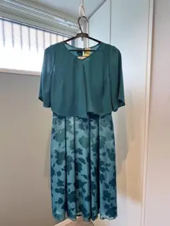 【美品】Aimer ボレロ付き2wayドレス ロイヤルグリーン 日本製