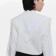 bibiy✨タグ付き AMOUR COLLAR BLOUSE シャツ ブラウス - メルカリ