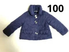 ネイビー アウター 100 女の子　ジャンパー　フリル