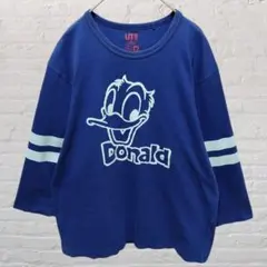 ユニクロ UT ディズニー ドナルドダック レトロ シャツ 薄青 ライトブルー系のサムネイル