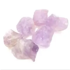 406ラフロック2穴ライトカラーアメジスト 6個