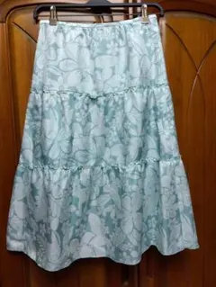 花柄　ティアードスカート 64　日本製