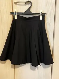 黒 フレアミニスカート ウエスト60cm丈46cm