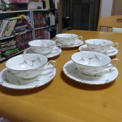 HOYA ティーカップ&ソーサー　5客セット