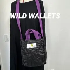 WILD WALLETS ミニ2WAYミニトート黒/紫　 ユニセックス