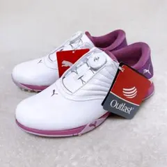 新品・未使用品　PUMA　ゴルフシューズ　BOA　レディース　22.5cm　白