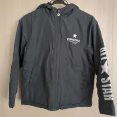 CONVERSE フード付きグレー中綿コート　150