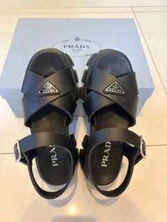 【yu-chan】PRADA メンズ サンダル ブラック yu-chan様専用】PRADA メンズ サンダル ブラック - メルカリ