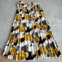 【即配送】fifth プリーツスカート 花柄　黄色　イエロー