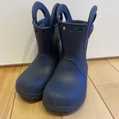 crocs ネイビー キッズショートブーツ　c8 15.5cm