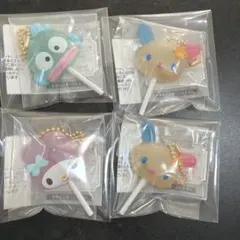 サンリオ カラフルキャンディーチャーム　マイメロ・ハンギョドン・うさはな×2