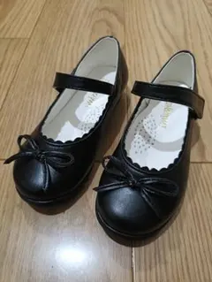 リボン付き ブラック フォーマルシューズ 17.0cm