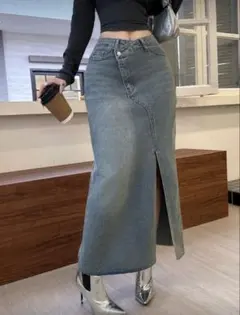 SHEIN デニム ロングスカート