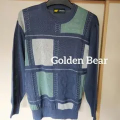 Golden Bear ゴールデンベア メンズ ニットセーター L ブルー 薄手
