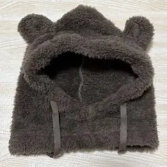 ペアマノン　くま　くま耳　帽子　スヌード　ブラウン