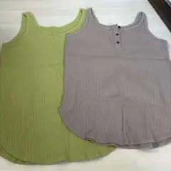 美品☆レプシィム　タンクトップ　2枚セット　グリーン/ブラウン　Lサイズのサムネイル
