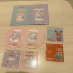 シルバニアファミリー　マーメイドカフェ　メモ帳、コースター、ステッカー