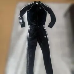 adidas ブラック ジャージ上下セット