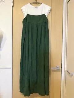 COCO DEALキャミワンピース ロング丈 セットワンピース グリーン