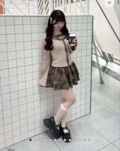 evelyn チェックカットセットアップ