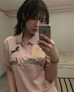 untitled seoul ポロシャツ ユニセックス ピンクヘチャンウォンビン