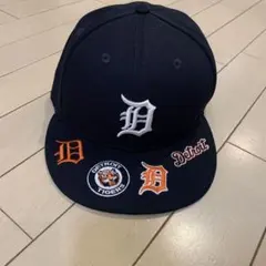 DeNAベイスターズ 歴代マーク総柄キャップ 大洋ホエールズ ブラック