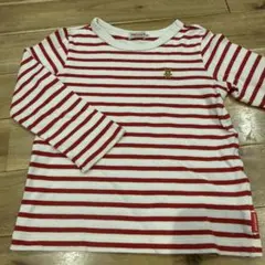 週末限定価格　miki HOUSE ストライプ 長袖カットソー 110