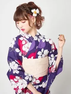 ◆九重×中村里砂コラボ◆ 綿麻 お仕立て上がり浴衣 フリーサイズ