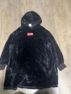 コンバース　ALL STAR 黒ボアフードワンピース　もこもこ