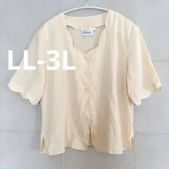 ⭐️最終価格⭐️【美品/大きい】Prunelle スカラップ カットワークブラウス