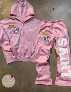 90s ビンテージパーカーセットアップ ピンク