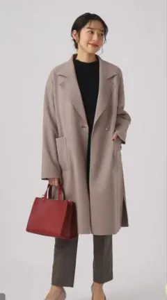 新品　訳あり　シューラルードレスキップ　ウエストベルト付きコート　ワールド