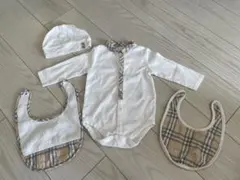 バーバリー　ロンパース　スタイのセット