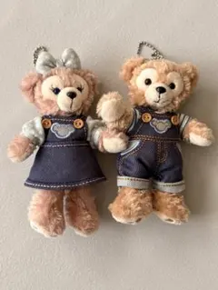 【極美品】ダッフィー♡シェリーメイ ぬいぐるみバッチ