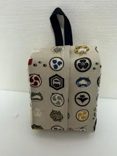 ハンドメイド　ハーフサイズティッシュカバー　太鼓猫　きなり