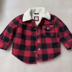 baby GAP ボア襟 チェック柄 ジャケット