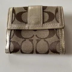 COACH 二つ折り財布 ブラウン/ベージュ