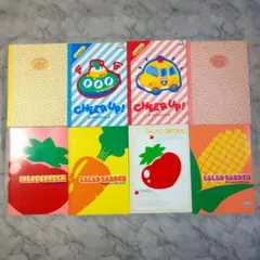 【昭和レトロ】ポップカラー ノート8冊まとめ売り トウモロコシ トマト 人参等