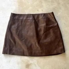 新品タグ付 Fashion Nova ミニスカート ブラウン S y2k