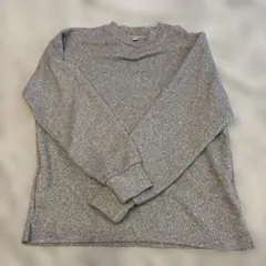未使用　UNIQLO ソフトニットフリースクルーネックT グレー　Mサイズ
