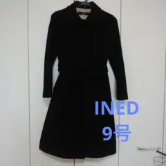 INED ロングコート 9号 アンゴラ＆ウール