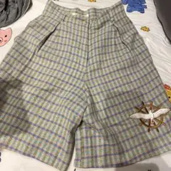 伊太利屋 チェック パンツ 刺繍のサムネイル