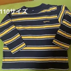 UNIQLO KIDS 長袖カットソー 110ネイビー/イエロー