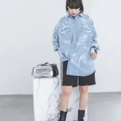 JEANASIS デニム BIGシャツジャケット オーバーサイズ ライトブルー